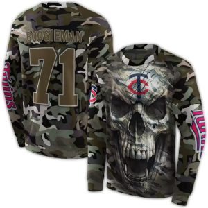 Personalized Minnesota Twins Camo Skull All-over Print Sweatshirt