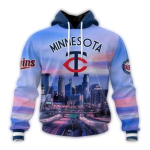 Personalized Minnesota Twins Cityscape All-over Print Hoodie