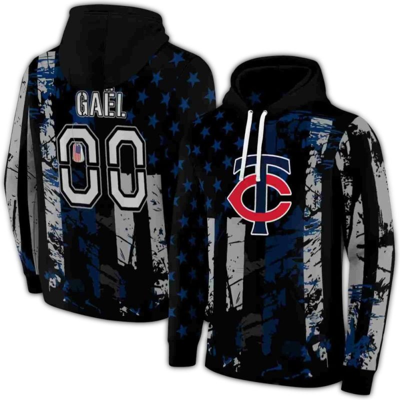 Personalized Minnesota Twins Distressed Flag AOP Hoodie 1