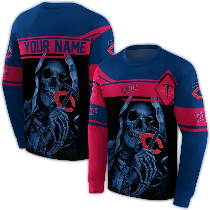 Personalized Minnesota Twins Grim Reaper AOP Sweatshirt 1