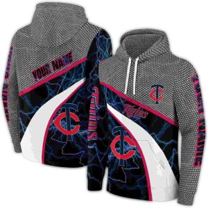 Personalized Minnesota Twins Hexagonal Mesh All-over Print Hoodie