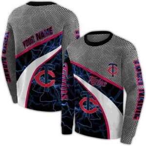 Personalized Minnesota Twins Hexagonal Mesh All-over Print Sweatshirt