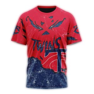 Personalized Minnesota Twins Jack O Lantern Halloween All-over Print T Shirt