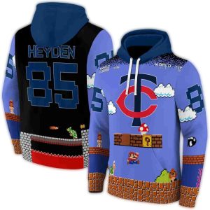 Personalized Minnesota Twins Mario All-over Print Hoodie