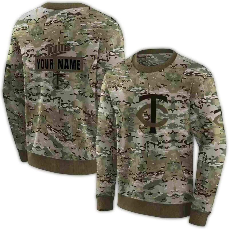 Personalized Minnesota Twins Military AOP Sweatshirt 1