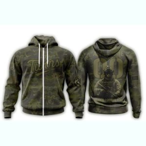 Personalized Minnesota Twins Military Appreciation Month All-over Print Hoodie