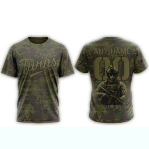 Personalized Minnesota Twins Military Appreciation Month All-over Print T Shirt
