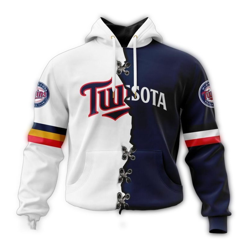 Personalized Minnesota Twins Mix Jersey AOP Hoodie 1