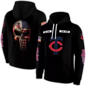 Personalized Minnesota Twins Punisher Skull All-over Print Hoodie