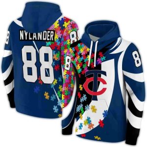 Personalized Minnesota Twins Puzzle Pieces All-over Print Hoodie