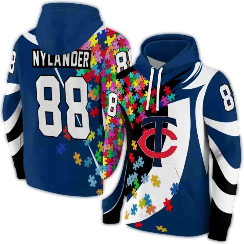 Personalized Minnesota Twins Puzzle Pieces AOP Hoodie 1