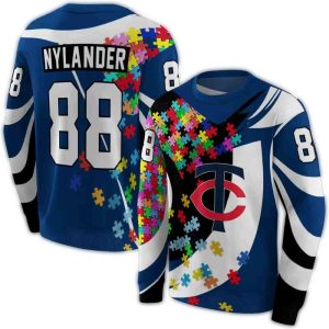 Personalized Minnesota Twins Puzzle Pieces All-over Print Sweatshirt