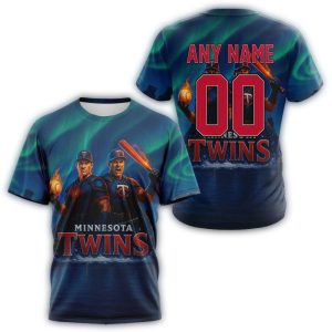 Personalized Minnesota Twins Realistic Baseball All-over Print T Shirt