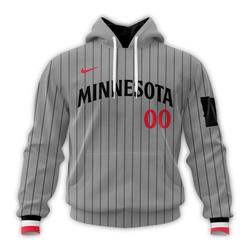 Personalized Minnesota Twins Stripe AOP Hoodie 1