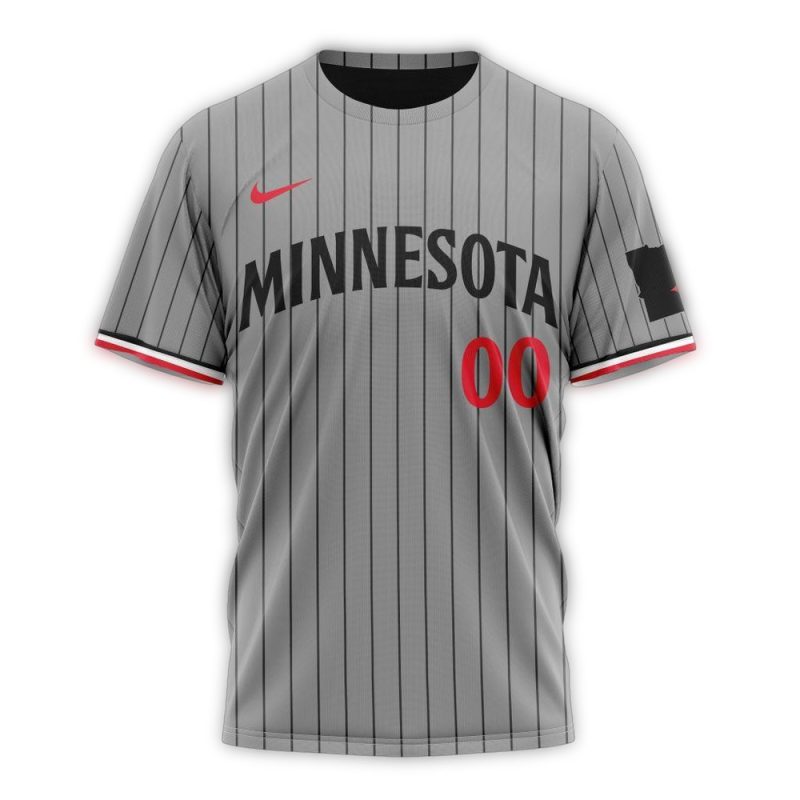 Personalized Minnesota Twins Stripe AOP T Shirt 1