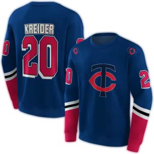 Personalized Minnesota Twins Striped All-over Print Sweatshirt