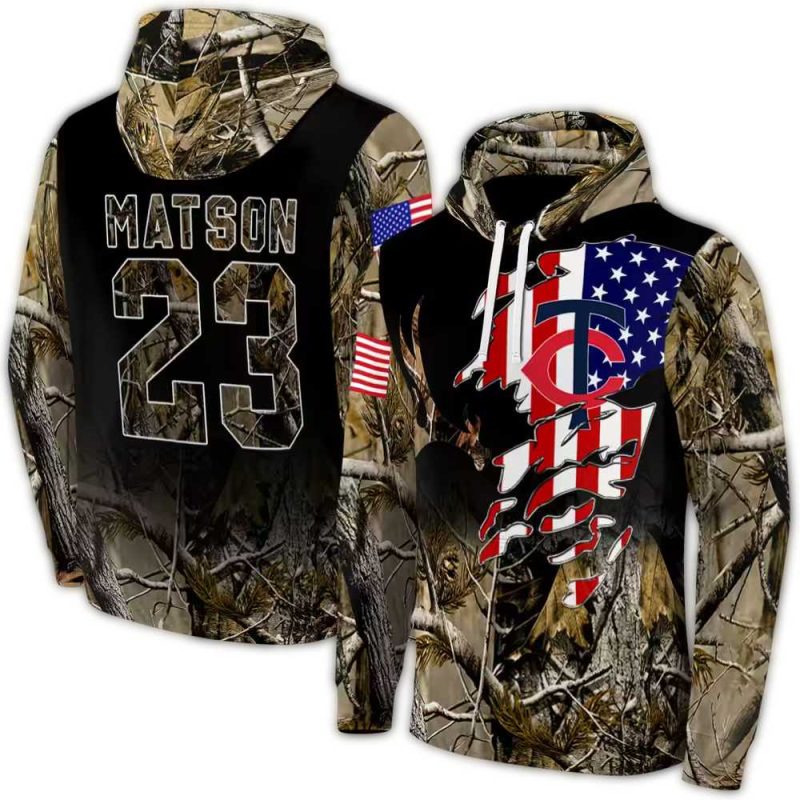 Personalized Minnesota Twins Tree Camo AOP Hoodie 1