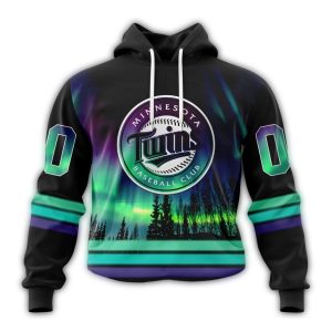 Personalized Minnesota Twins With Northern Lights All-over Print Hoodie