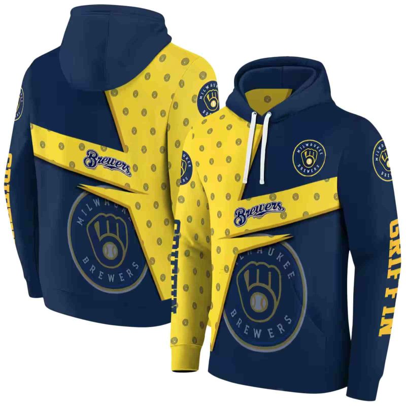 Personalized Miwaukee Brewers Abstract Shape AOP Hoodie 1