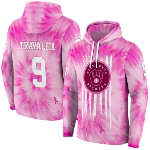 Personalized Milwaukee Brewers Cancer Support Pink All Over Print Hoodie