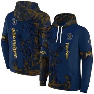 Personalized Milwaukee Brewers Deer Silhouette All Over Print Hoodie