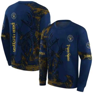 Personalized Milwaukee Brewers Deer Silhouette All Over Print Sweatshirt