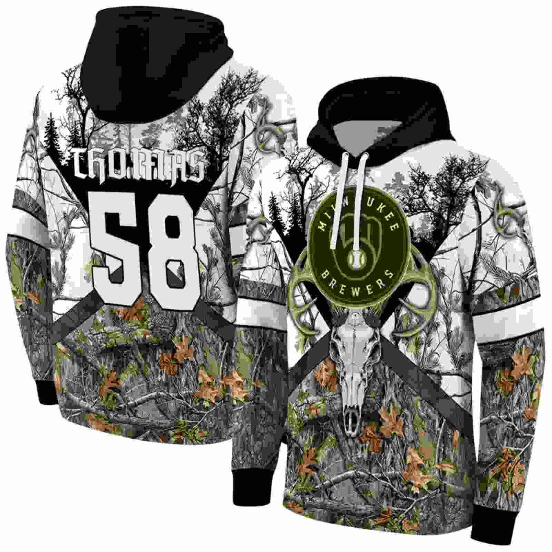 Personalized Miwaukee Brewers Forest Silhouette AOP Hoodie 1