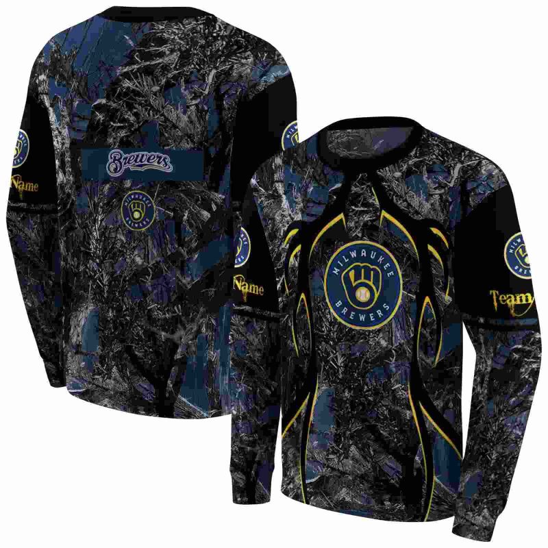 Personalized Miwaukee Brewers Hunting Theme AOP Sweatshirt 1