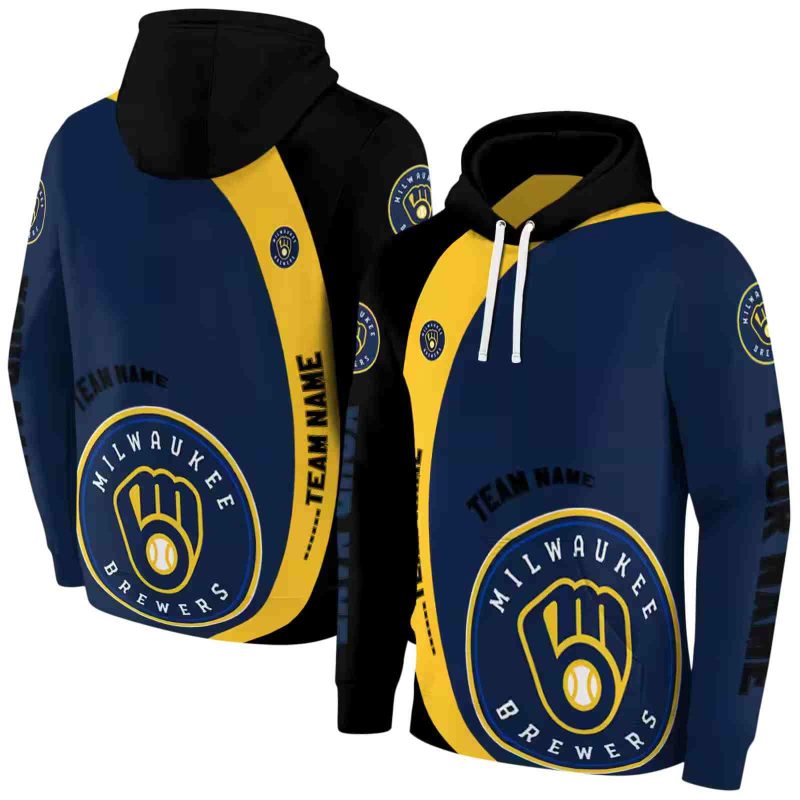 Personalized Miwaukee Brewers Minimalist AOP Hoodie 1
