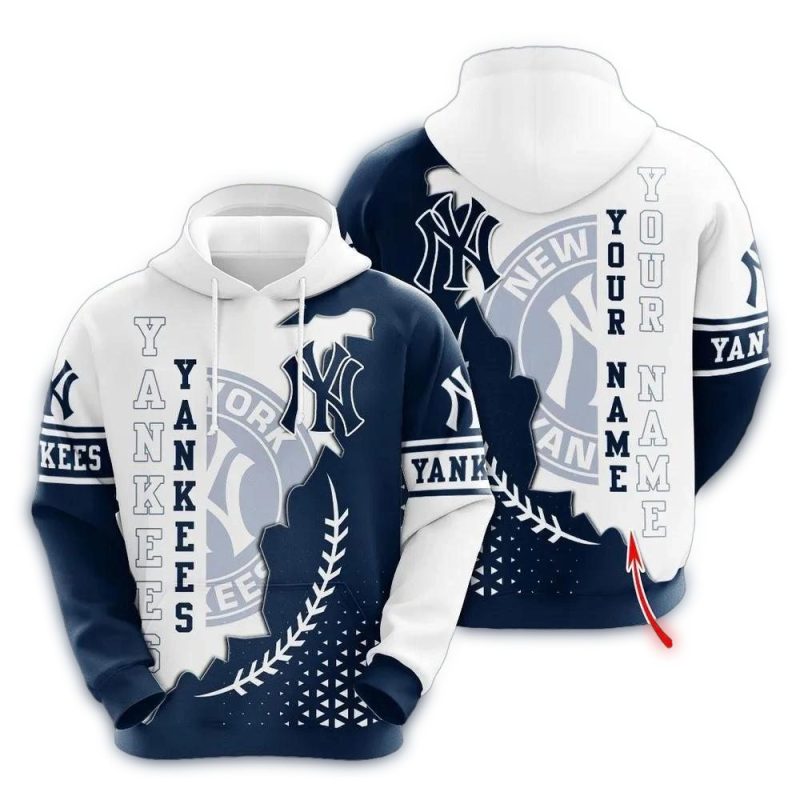Personalized Mlb New York Yankees 3D Hoodie All Over Printed For Men 1