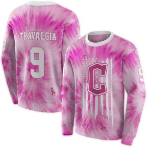 Custom Name & Number Cleveland Guardians Cancer Support Sweatshirt