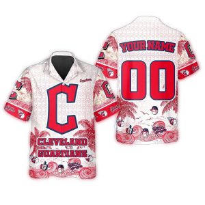 Personalized Cleveland Guardians Coconut Beach Hawaiian Shirt With Name & Number