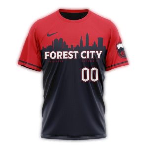 Custom Cleveland Guardians Forest City All-Over Print T-Shirt With Name & Number
