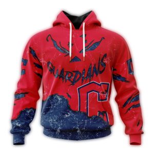 Custom Cleveland Guardians Jack O' Lantern Halloween Hoodie With Name & Number