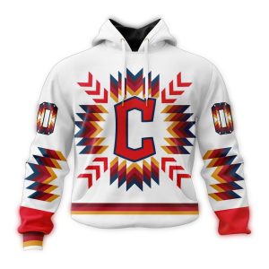 Custom Cleveland Guardians All-Over Print Hoodie With Name & Number