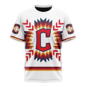 Custom Cleveland Guardians All-Over Print T-Shirt With Name And Number