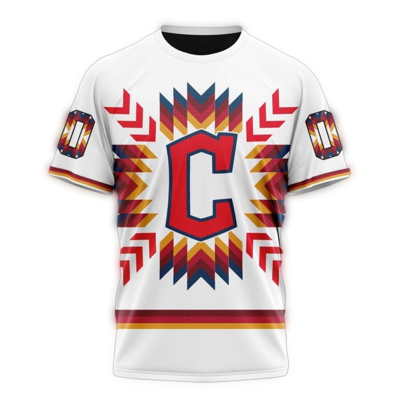 Personalized Name and Number Cleveland Guardians Native AOP T Shirt 1