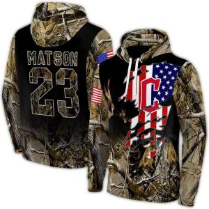 Custom Name & Number Cleveland Guardians Tree Camo Hoodie For Fans