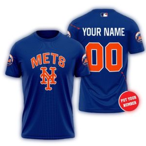 Custom New York Mets All-Over Print Baseball T-Shirt For Fans