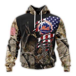 Personalized New York Mets Camo Realtree All-Over Print Hoodie For Fans