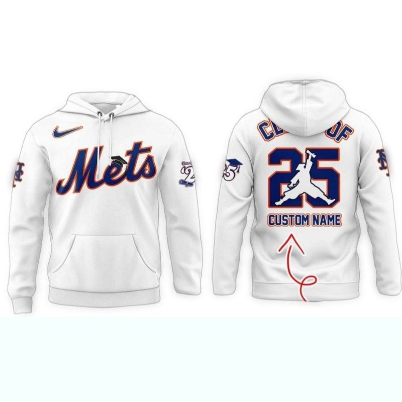 Personalized New York Mets Class Of 2025 All over Print Hoodie 1