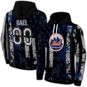 Custom New York Mets Distressed Flag All-Over Print Hoodie For Fans