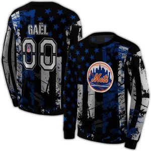 Personalized New York Mets Distressed Flag All-Over Print Hoodie