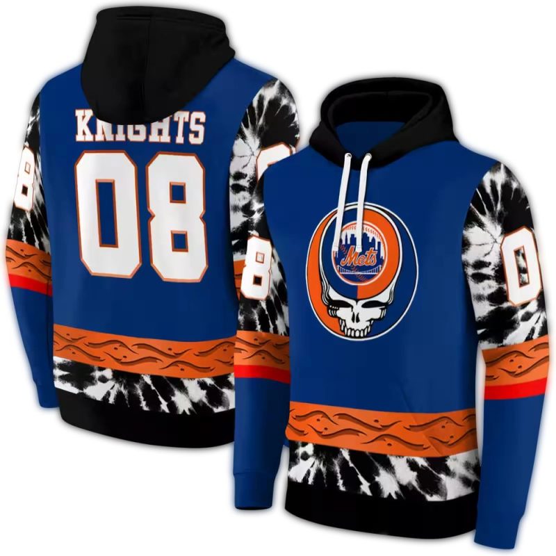 Personalized New York Mets Grateful Dead Vibes All over Print Hoodie 1