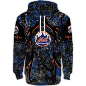 Custom New York Mets Hunting Theme All-Over Print Hoodie For Fans