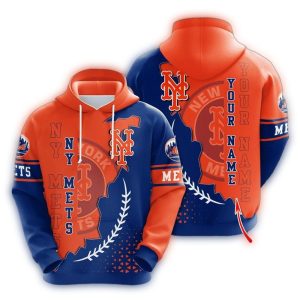 Custom New York Mets All-Over Print Hoodie - In My Heart Design