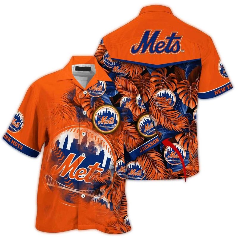 Personalized New York Mets Leafs Hawaiian Shirt 1