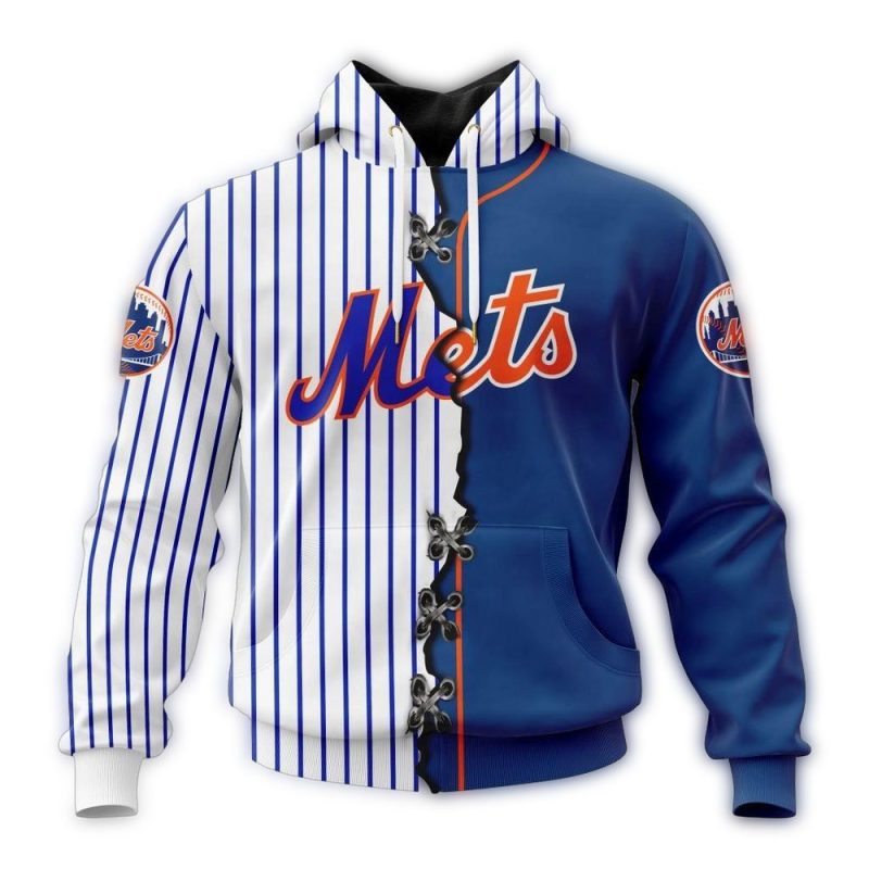 Personalized New York Mets Mix Jersey All over Print Hoodie 1