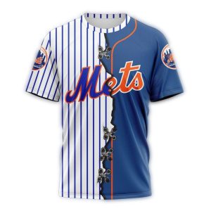 Custom New York Mets All-Over Print T-Shirt - Personalized Fan Gear
