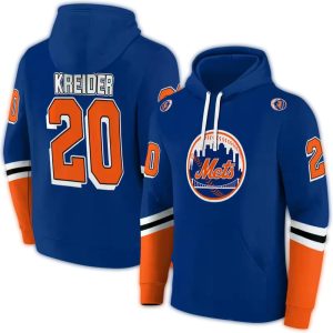 Custom New York Mets Striped All-Over Print Hoodie For Fans